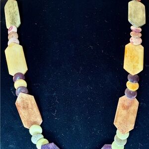 Big Beautiful Vintage Wooden Bohemian Necklace Length 32” Inches Lot 20